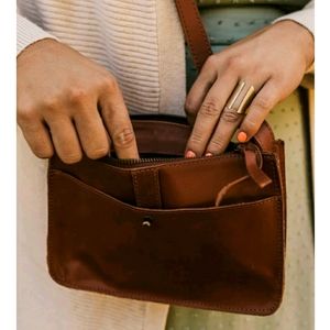 ABLE CHALTU TOP ZIP CROSSBODY WHISKY NWT